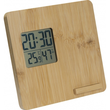 Logo trade promotional items picture of: Bamboo weather station GRANADA