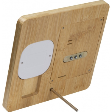 Logo trade promotional giveaways image of: Bamboo weather station GRANADA