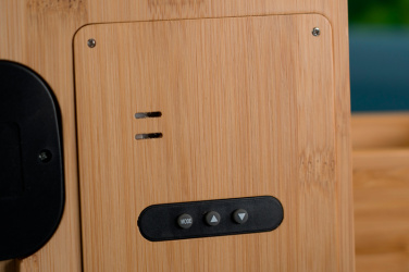 Logo trade business gift photo of: Bamboo weather station GRANADA