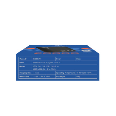 Logo trade business gifts image of: Power bank Silicon Power GS15 20000 mAh
