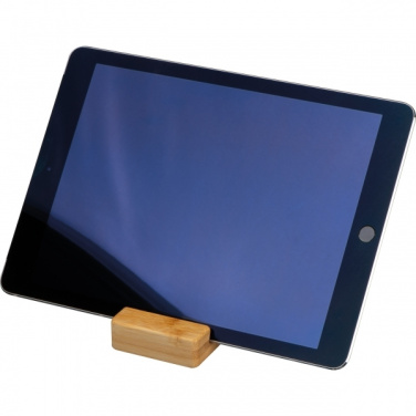 Logotrade promotional product picture of: Bamboo smartphone holder SAN SEBASTIAN