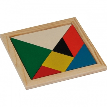 Logo trade business gifts image of: Wooden puzzle PORTO