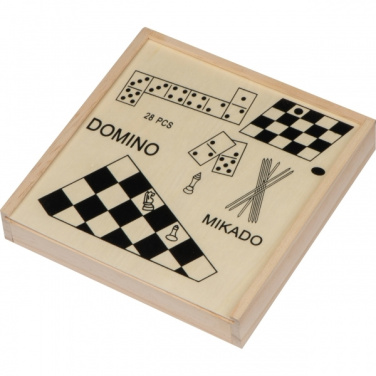Logo trade promotional gifts picture of: Wooden game collection RIGA