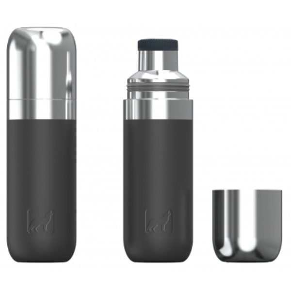 Logo trade promotional items picture of: Vacuum bottle DINARA Schwarzwolf