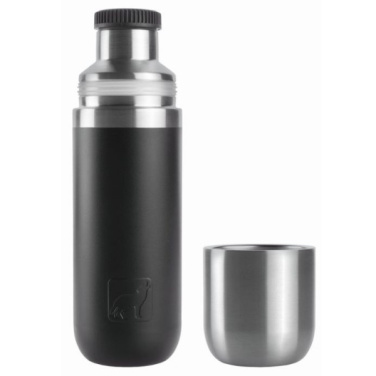 Logo trade promotional products image of: Vacuum bottle DINARA Schwarzwolf