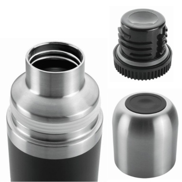 Logo trade promotional gifts picture of: Vacuum bottle DINARA Schwarzwolf