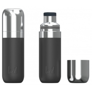 Logo trade promotional items picture of: Vacuum bottle DINARA Schwarzwolf