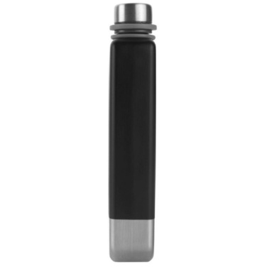 Logo trade promotional giveaways image of: Hip flask set TAHAT Schwarzwolf