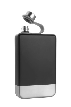 Logo trade promotional gifts image of: Hip flask HALTI Schwarzwolf
