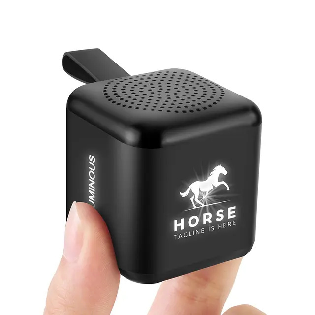 Logotrade promotional items photo of: Mini speaker with enlighted logo for engraving
