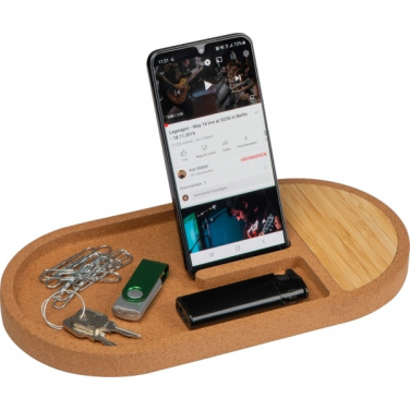 Logo trade advertising products image of: Desk organiser with charging station LANCASTER