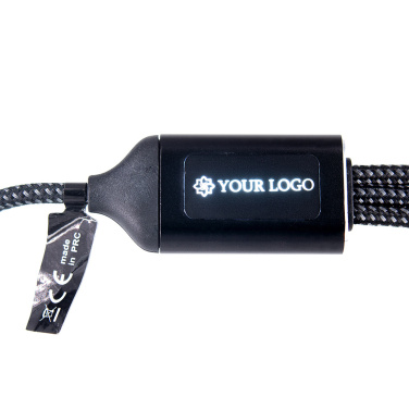 Logo trade promotional merchandise picture of: 3 in 1 cable with elighted logo Pierre Cardin