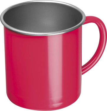 Logo trade promotional gift photo of: Steel cup Trezzo