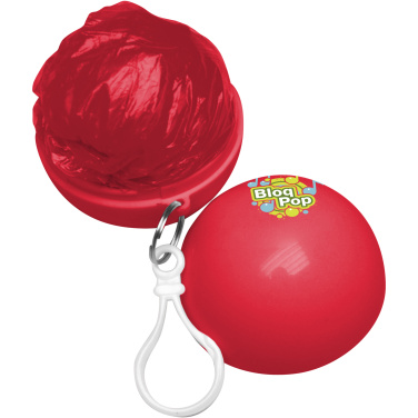 Logo trade promotional item photo of: Xina rain poncho in storage ball with keychain