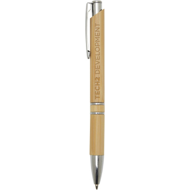Logotrade promotional giveaway picture of: Wicker bamboo ballpoint pen