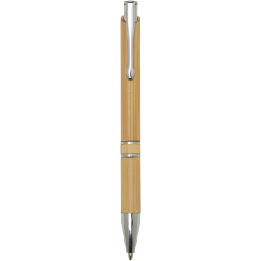 Logo trade promotional item photo of: Wicker bamboo ballpoint pen