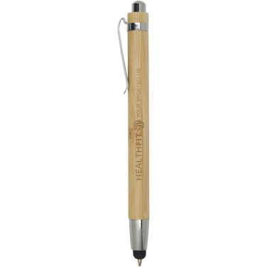 Logo trade promotional giveaways image of: Elm bamboo ballpoint pen