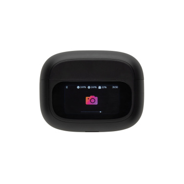 Logo trade business gifts image of: Airtune RCS recycled plastic ANC earbuds with touch screen