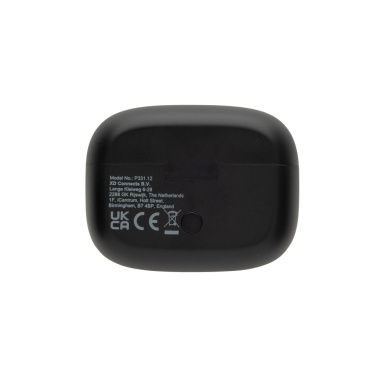 Logo trade promotional giveaways image of: Airtune RCS recycled plastic ANC earbuds with touch screen