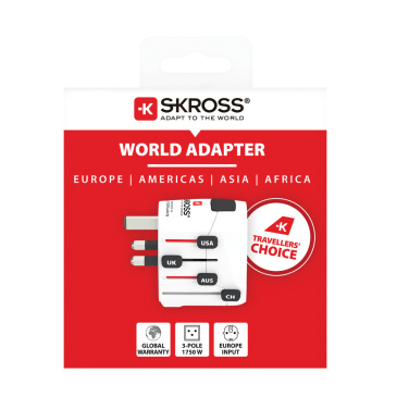 Logo trade promotional gifts picture of: SKROSS Pro 3-Pole World Travel Adapter