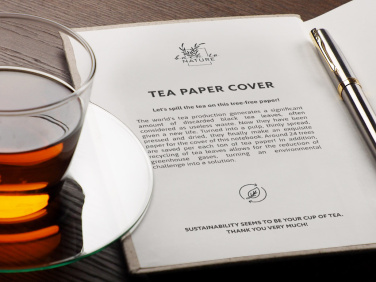 Logo trade advertising product photo of: Recycled Tea Notebook 209734000