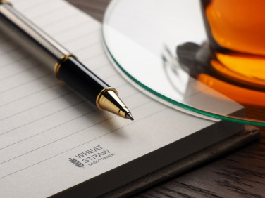 Logo trade corporate gifts image of: Recycled Coffee Notebook 209733900
