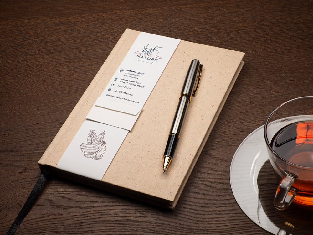 Logotrade promotional item image of: Recycled Banana Notebook 209734200