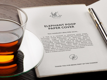 Logo trade corporate gift photo of: Recycled Elephant Poo Notebook 209734400