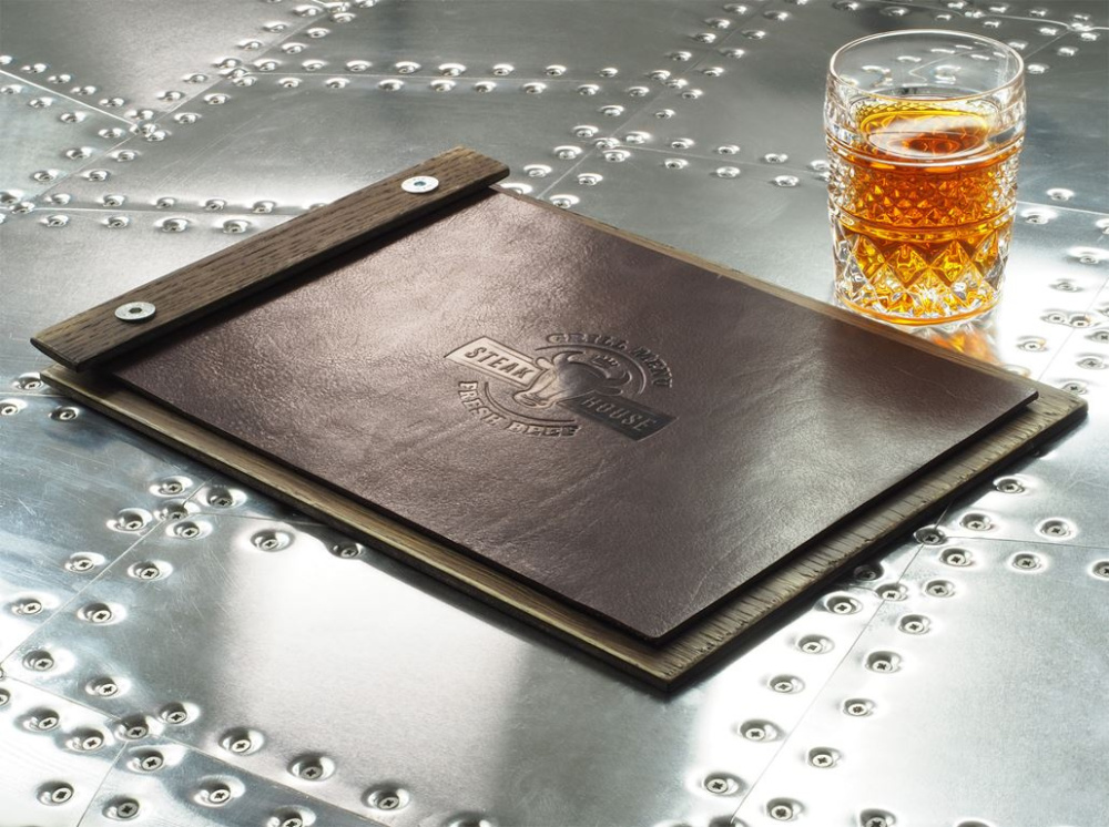 Logo trade promotional giveaways image of: Menu cover 1204141