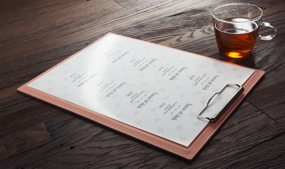 Logo trade corporate gifts picture of: Clipboard menu 1028094