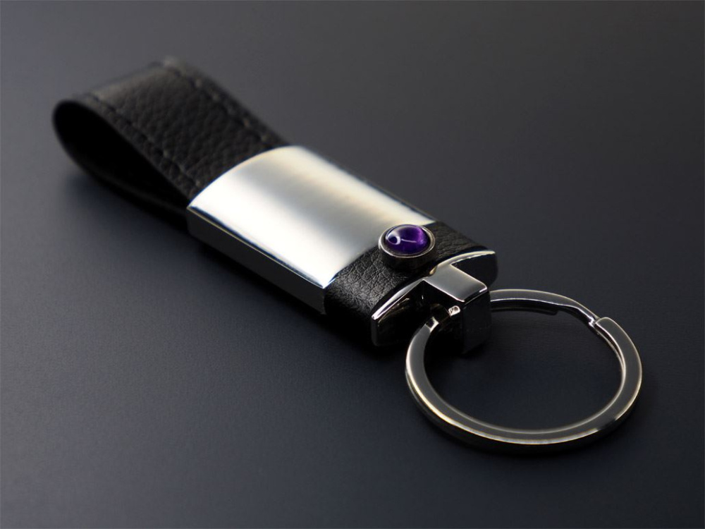 Logotrade corporate gift image of: Amethyst Keyring 1296095