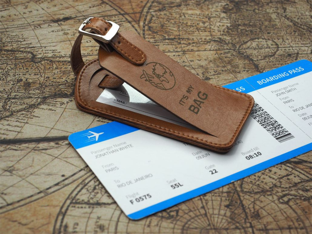 Logo trade promotional merchandise image of: Luggage tag 1155119