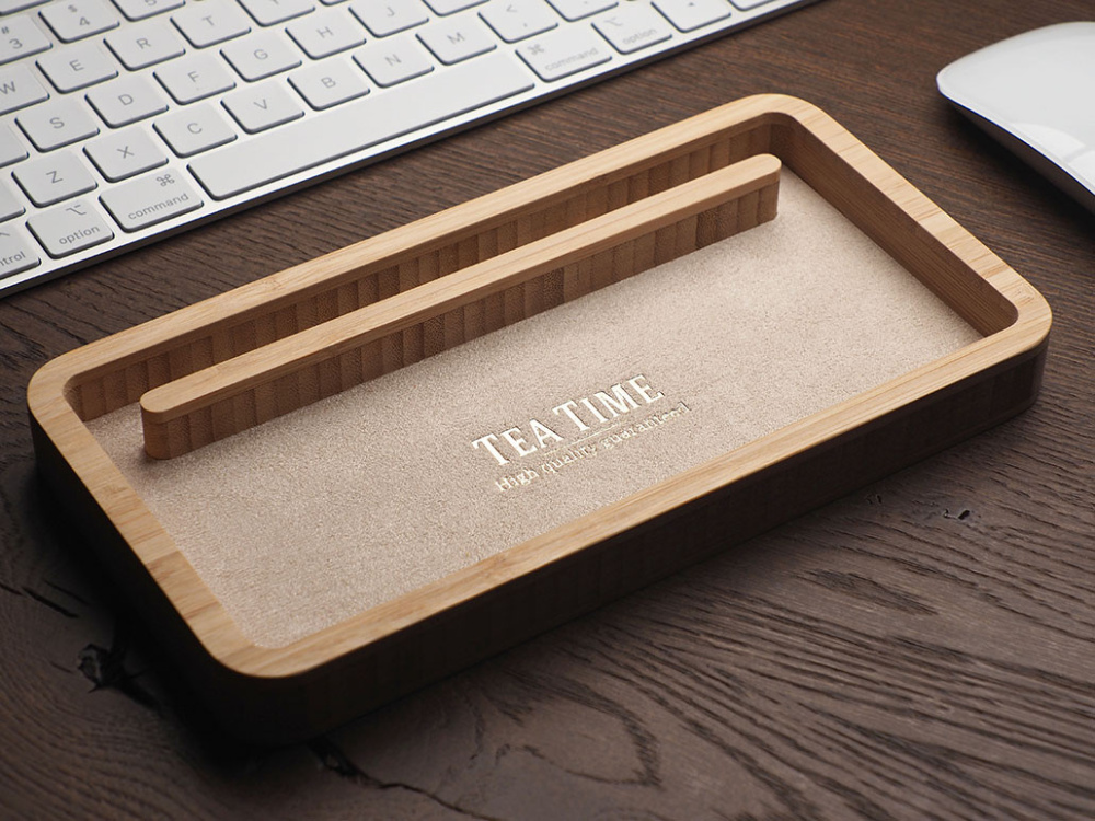 Logo trade promotional merchandise image of: Wooden desk organiser 1850292