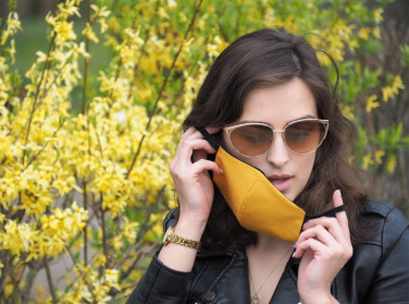 Logo trade promotional giveaway photo of: VENUS PRO cotton face mask with a pocket an HEPA filter 1378165