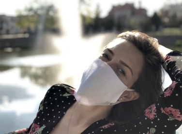 Logotrade promotional gift picture of: VENUS PRO cotton face mask with a pocket an HEPA filter 1378165