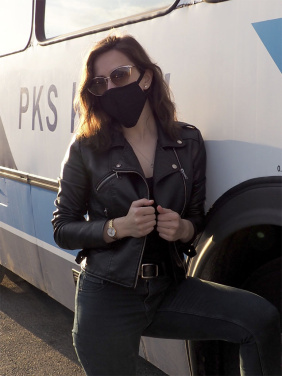 Logo trade promotional giveaway photo of: VENUS PRO cotton face mask with a pocket an HEPA filter 1378165