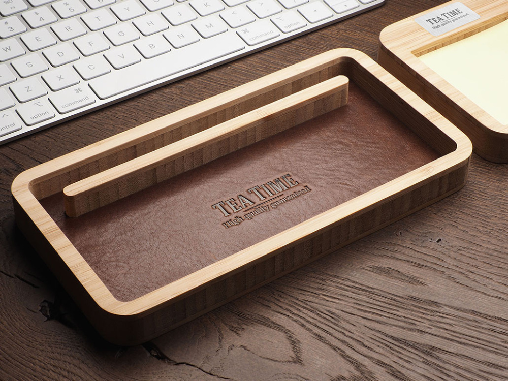 Logotrade promotional gift image of: Wooden desk organiser 1852292