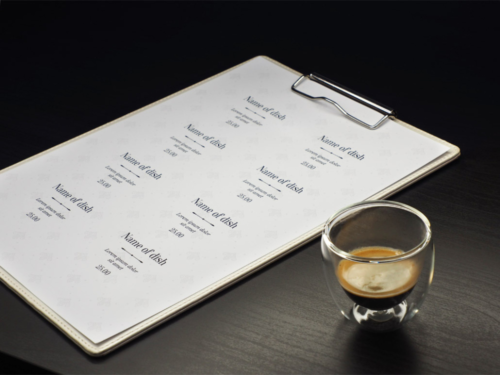 Logo trade promotional merchandise image of: Clipboard menu 1121119