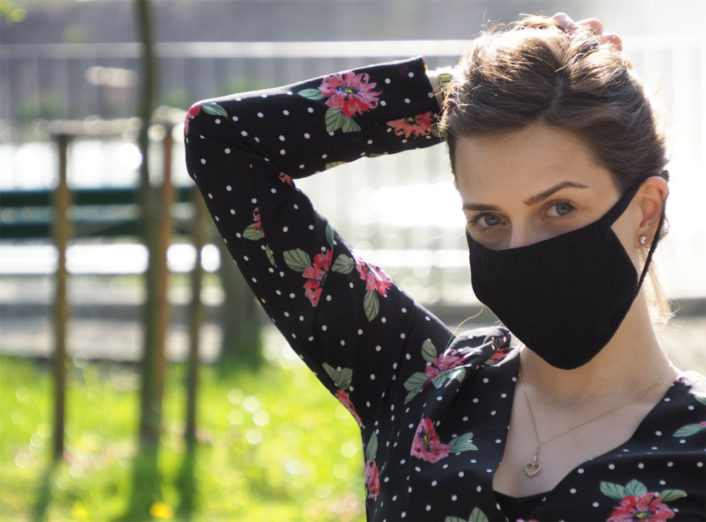 Logotrade promotional items photo of: MARS PRO cotton mask (size L) with pocket and HEPA filter 1570165