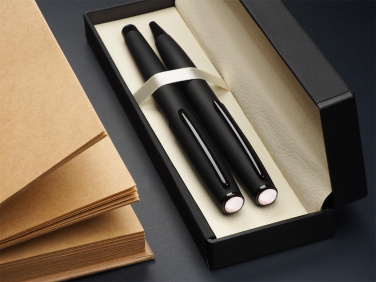 Logo trade promotional merchandise picture of: Opal stone Pen set 1286036