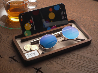 Logo trade corporate gifts image of: Wooden desk organiser 1818121