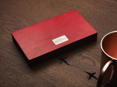 Logo trade business gifts image of: Wooden bill box 1816121
