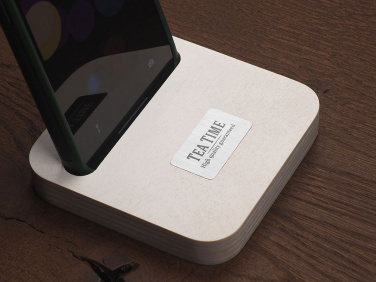 Logo trade promotional gifts image of: Wooden telephone stand 1848121