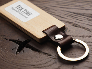 Logo trade promotional gifts image of: Wooden keyring 1853292