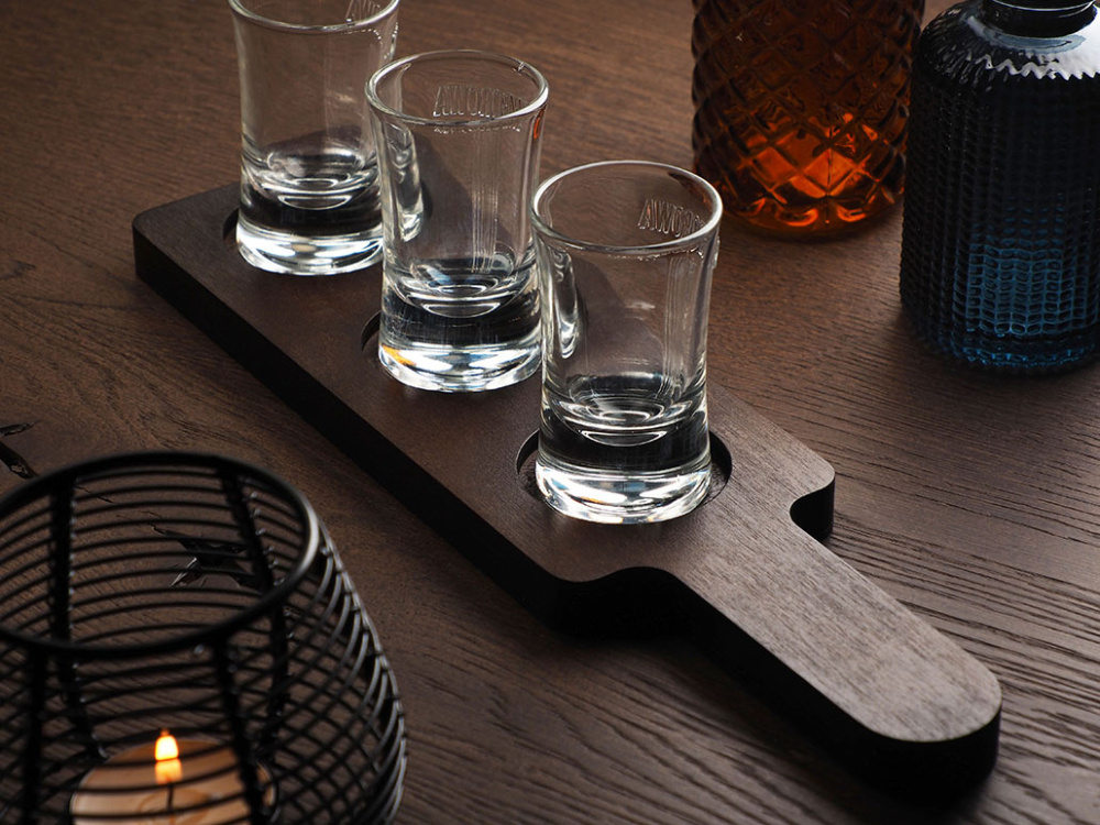 Logotrade promotional merchandise photo of: Wooden 3 Shot Serving Board 1863121