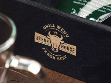 Logo trade promotional giveaways image of: Wooden box 1870121