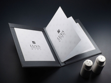 Logo trade corporate gifts image of: Menu cover 1952280