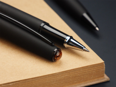 Logo trade promotional giveaways picture of: Amber Pen set  1235036