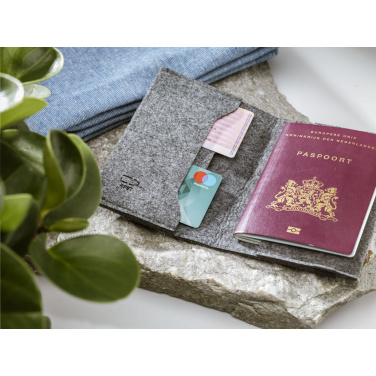 Logo trade promotional product photo of: Identify GRS RPET Felt passport holder