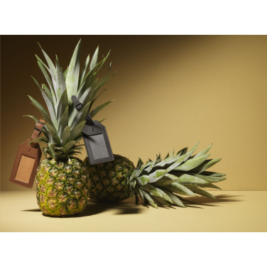 Logo trade promotional giveaways image of: Vegan Pineapple Leather Luggage Tag